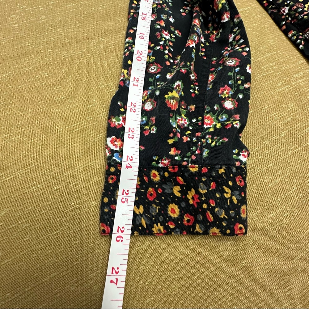 Anthropologie Black Floral Long-Sleeve Tiered Dress - Picture 16 of 16